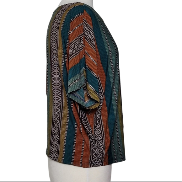 UNKNOWN BRAND Top Blouse Tribal Stripes - Picture 3 of 7